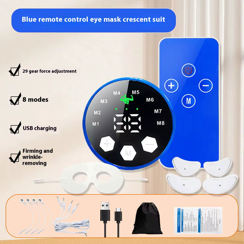 EMS Facial Massager with Low-Frequency Pulse - Rechargeable V-Shape Firming & Contouring Device for Eye Care and Face Lifting